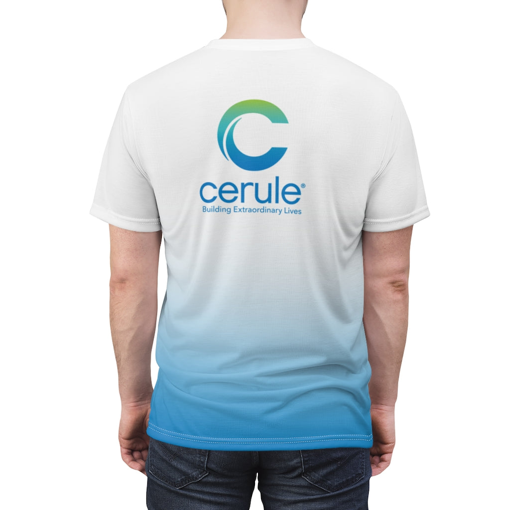 T-shirt bleu fondu pour hommes