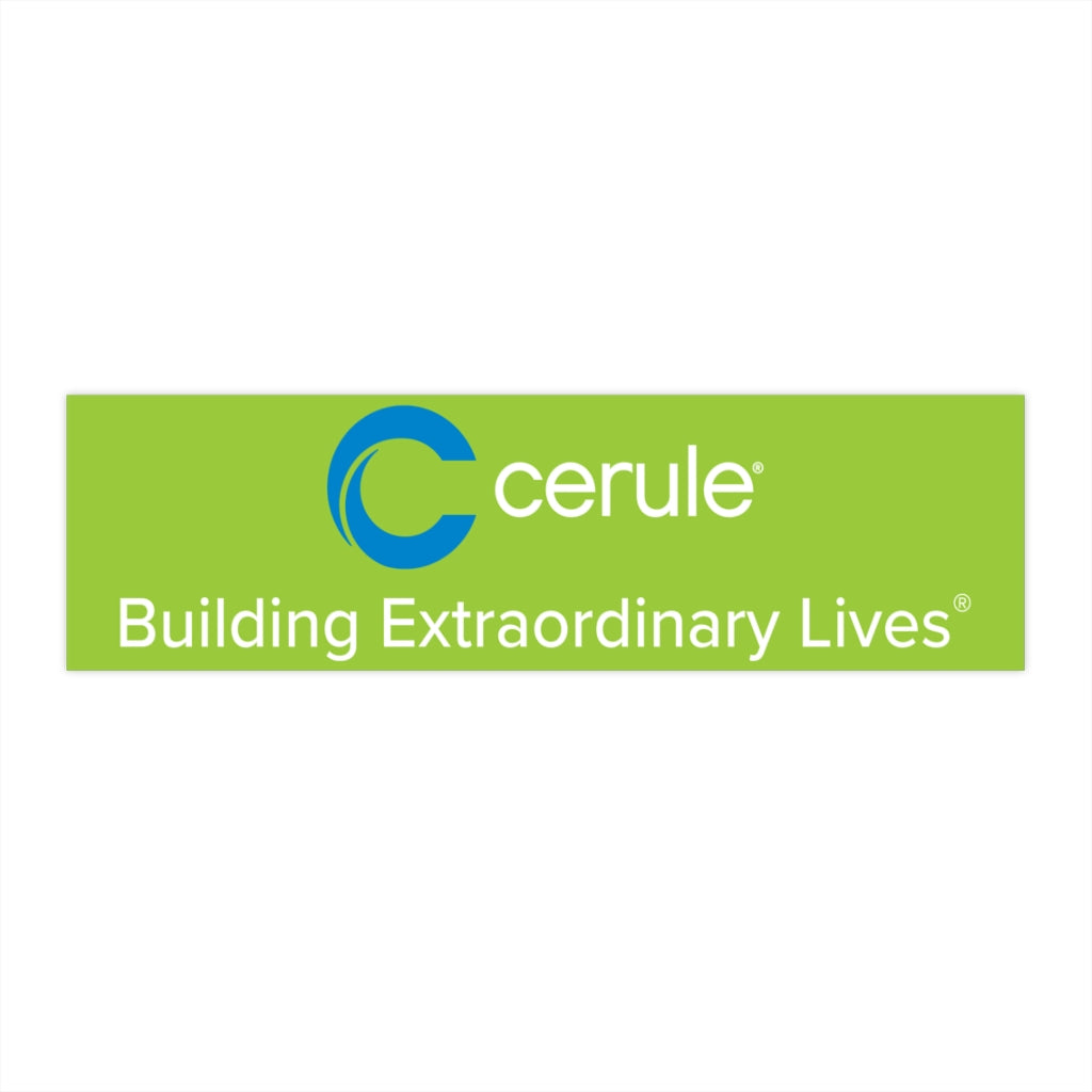 Cerule Bumper Stickers - Building Extraordinary Life - Green