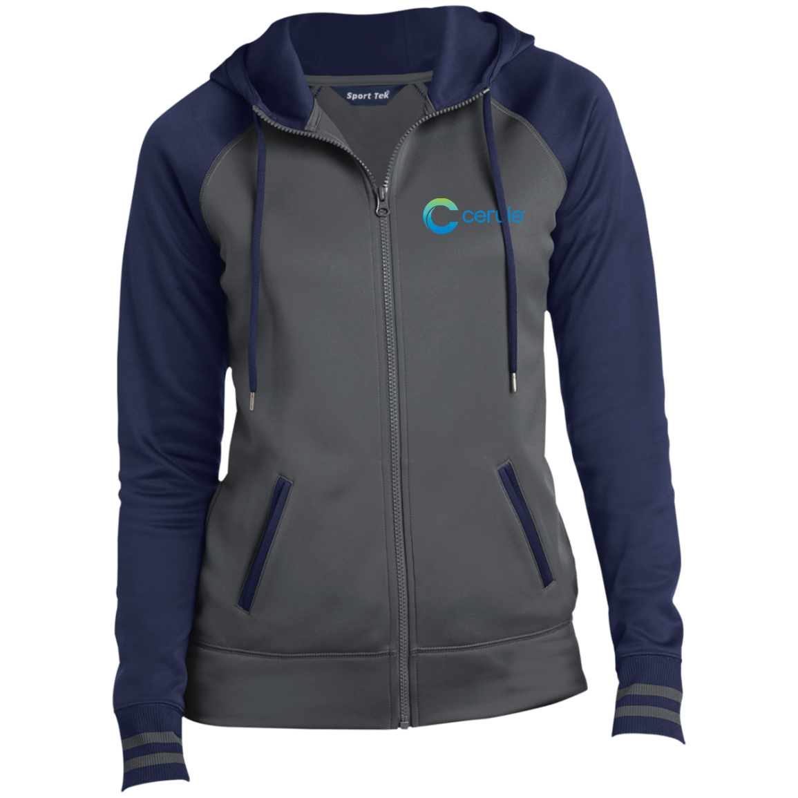 Veste à capuche Moisture Wick Cerule pour femmes - Gris