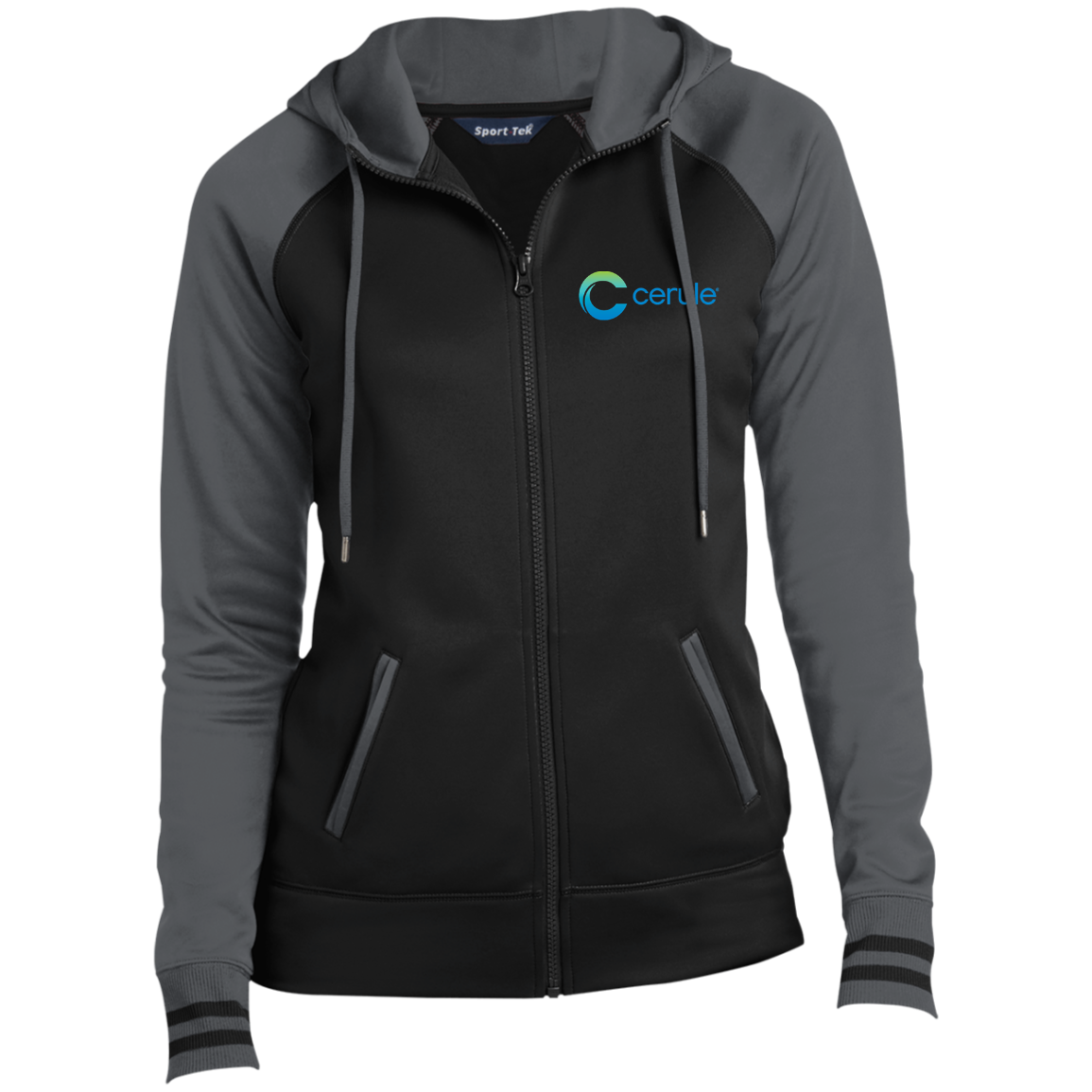 Cerule Women's Moisture Wick Hooded Jacket - Black