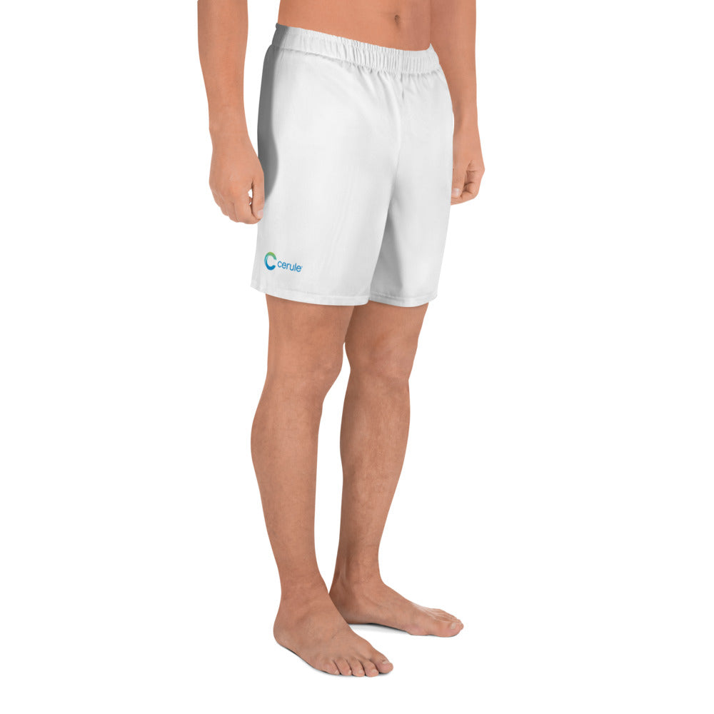 Men's Athletic Long Shorts - White