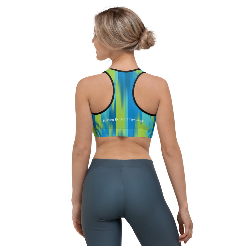Cerule Sports bra Blue/Green