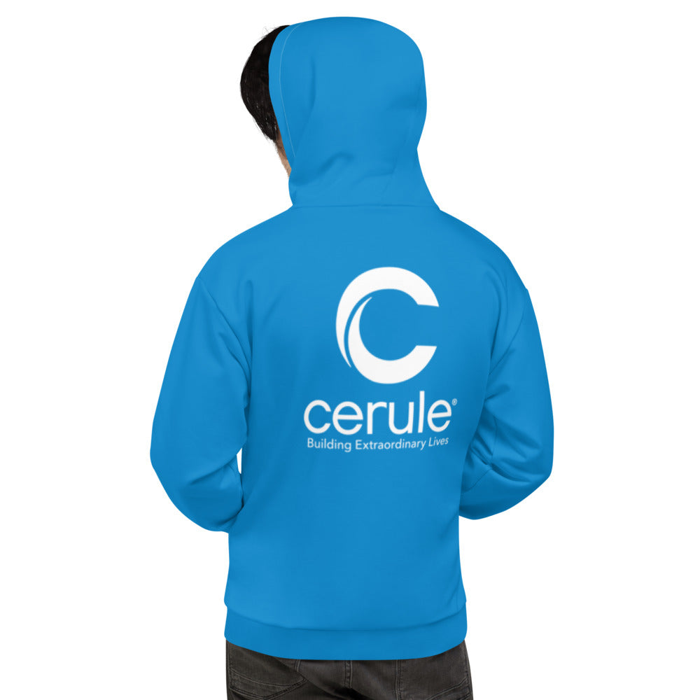 Hoodie - Cerule Pocket - Blue/White