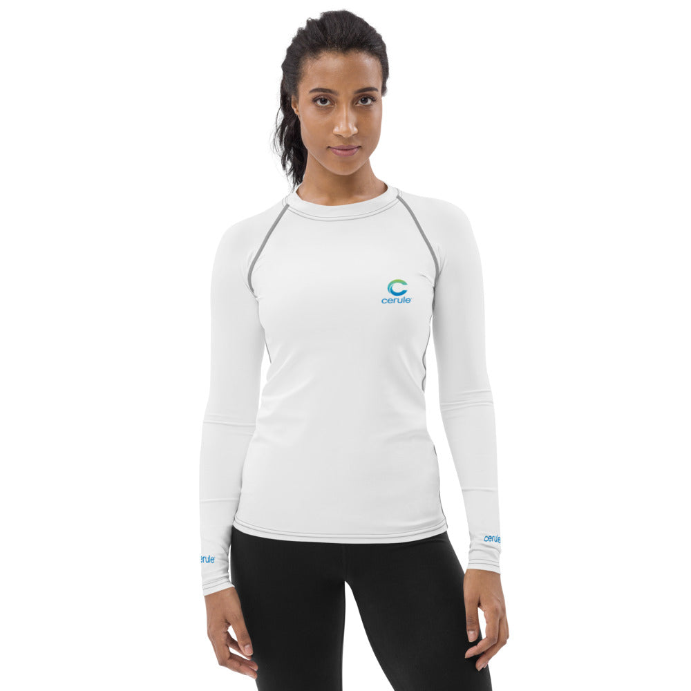 Women's Rash Guard Cerule - White