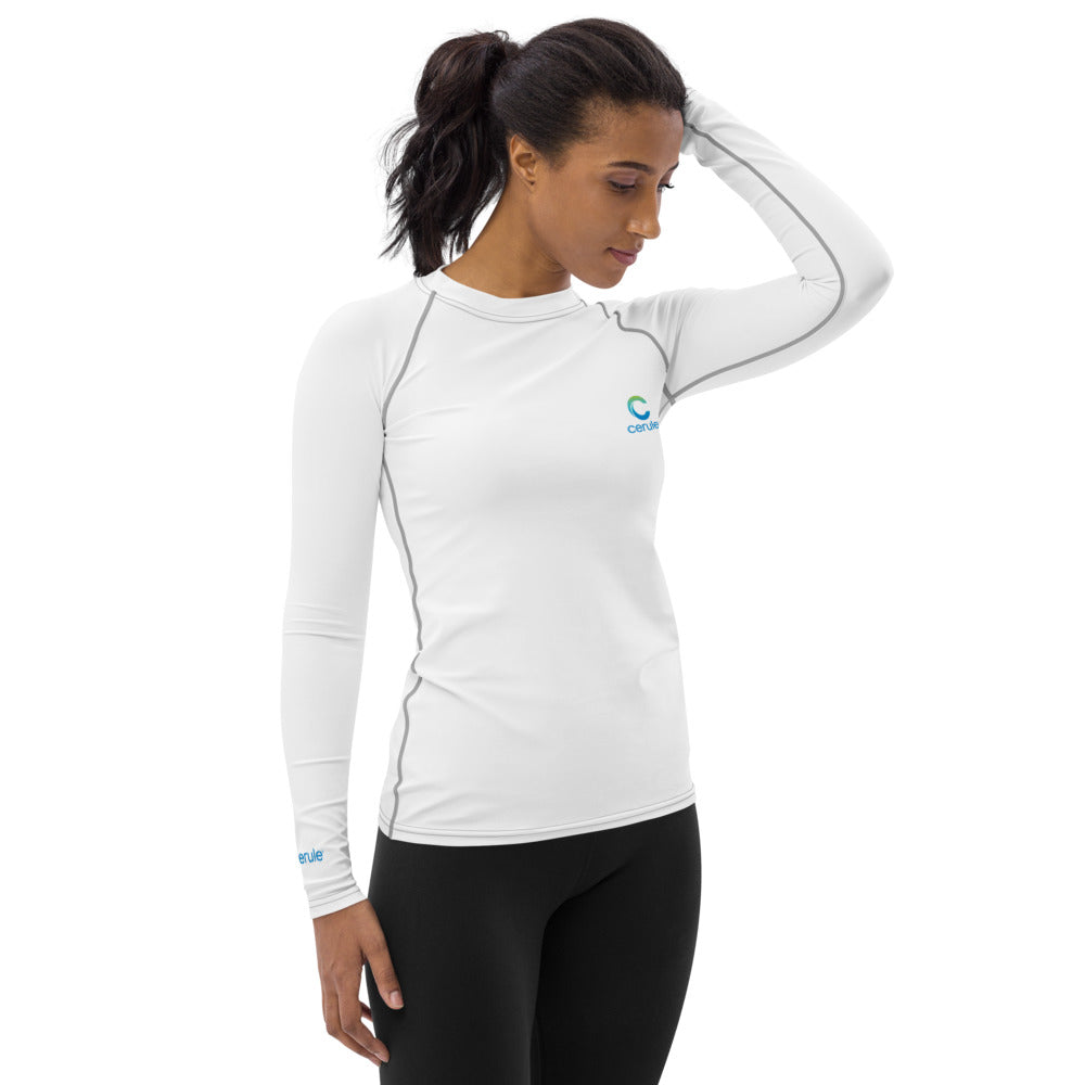 Women's Rash Guard Cerule - White