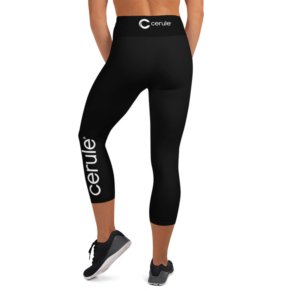 Cerule Yoga Capri Leggings - Black