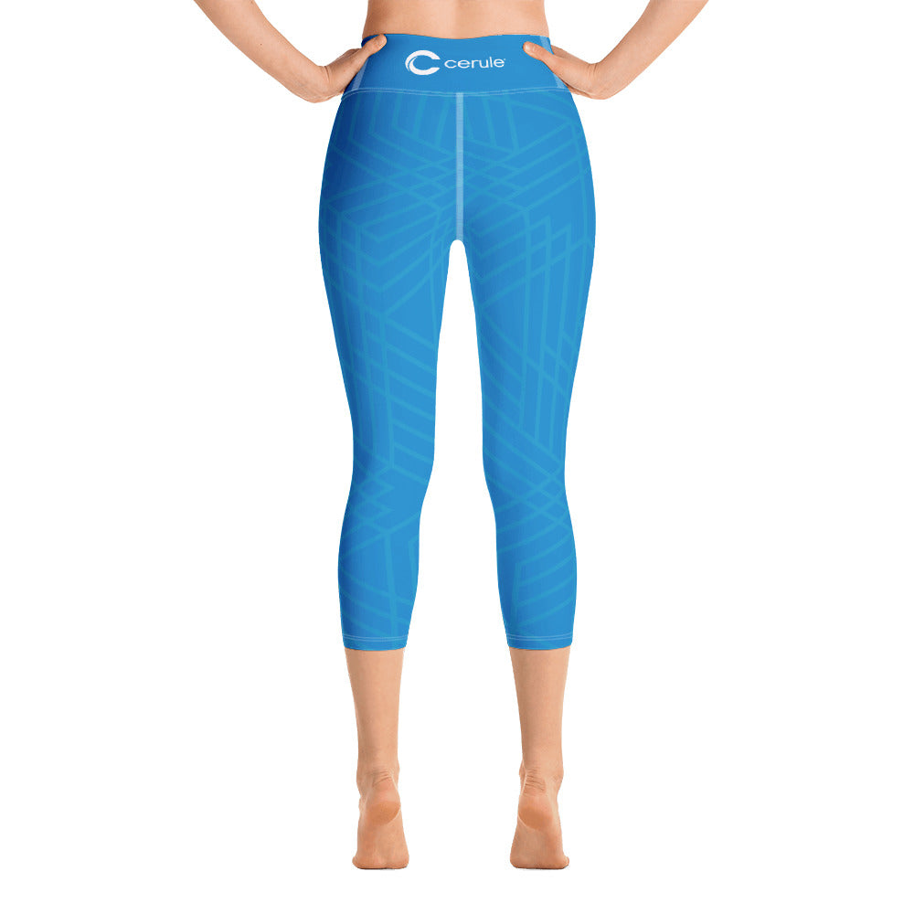 Women's Cerule Blue Yoga Capri Leggings