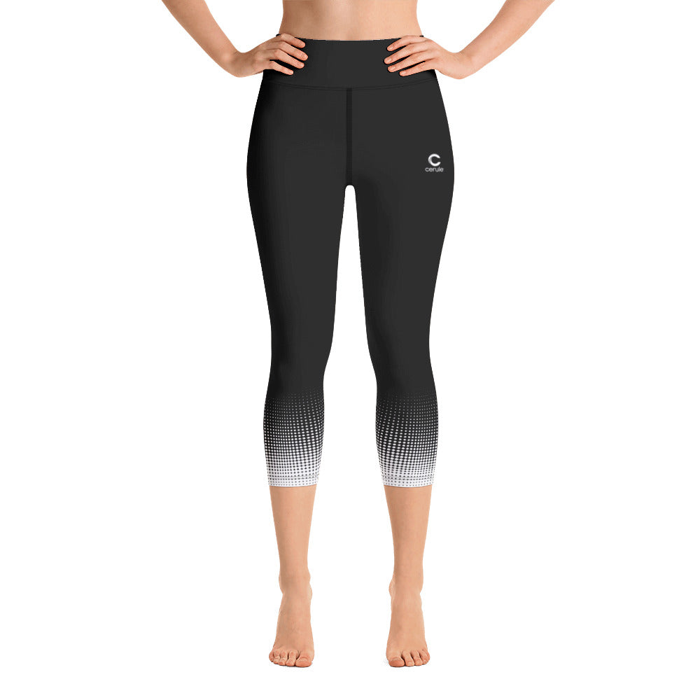 Women's Cerule Black Yoga Capri Leggings