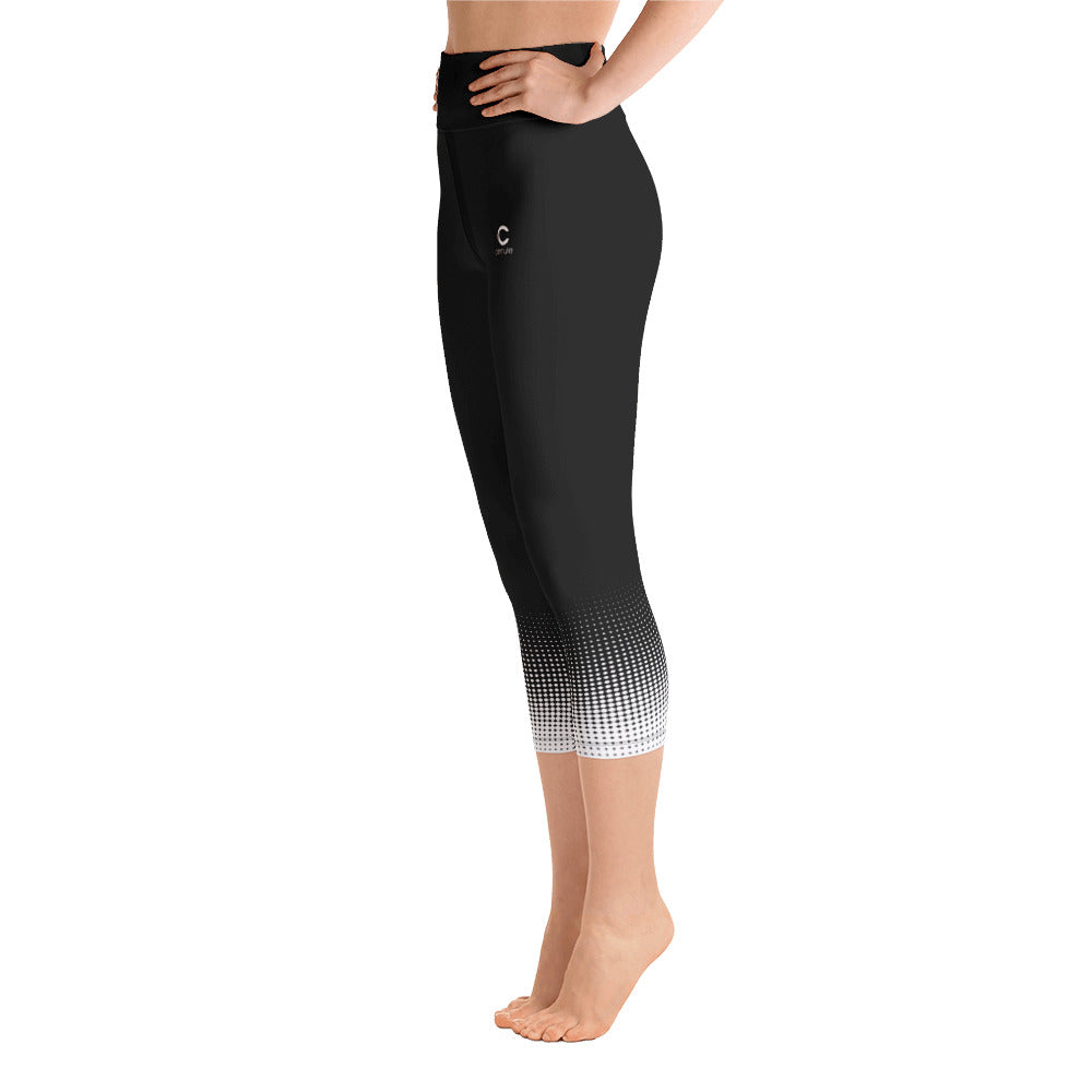 Women's Cerule Black Yoga Capri Leggings