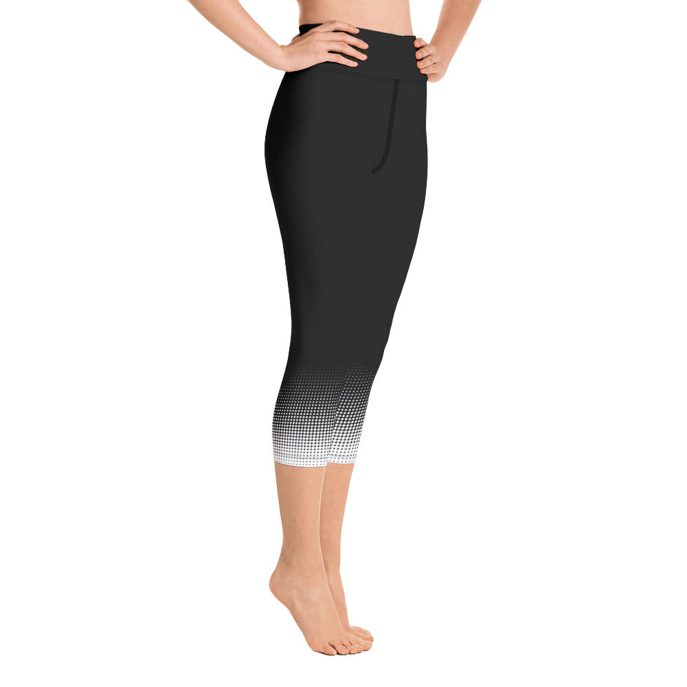 Women's Cerule Black Yoga Capri Leggings