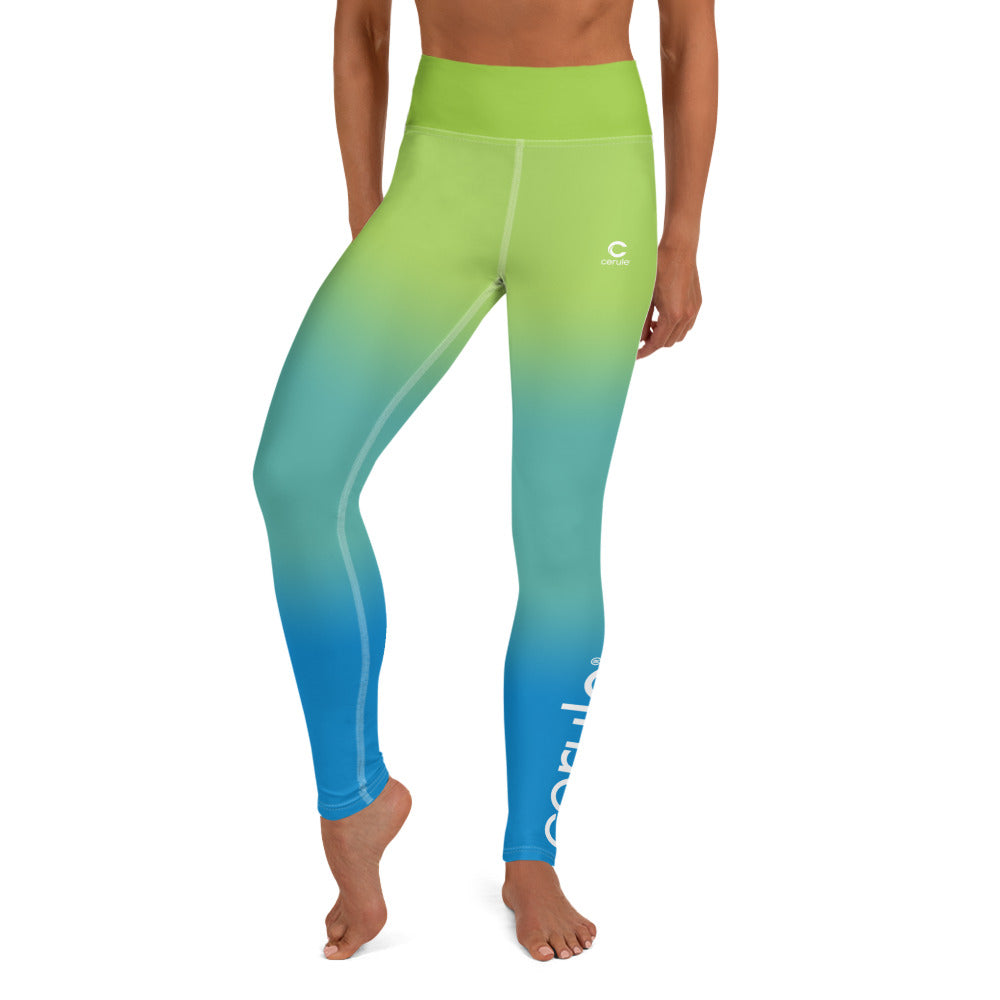Women's Yoga Leggings - Blue/Green