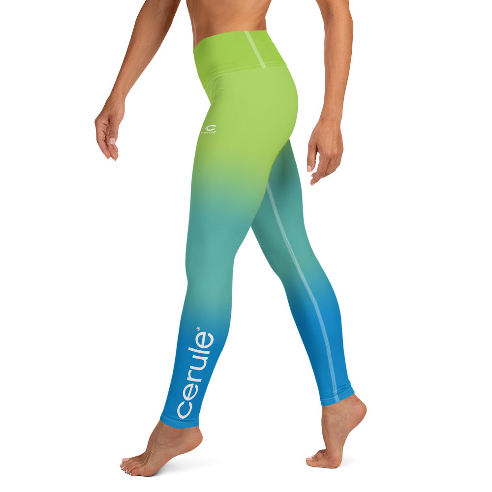 Women's Yoga Leggings - Blue/Green