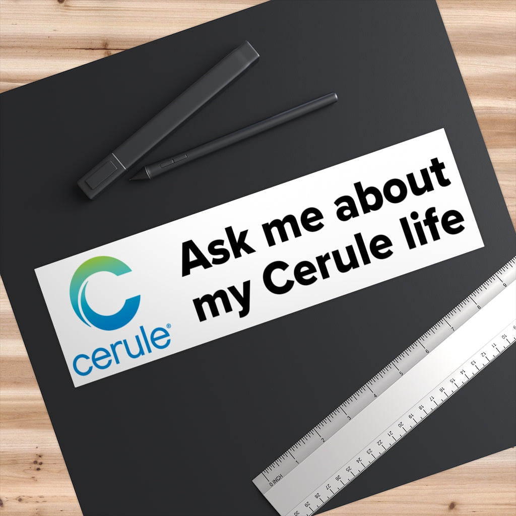 Stickers Cerule - Ask me - Blanc