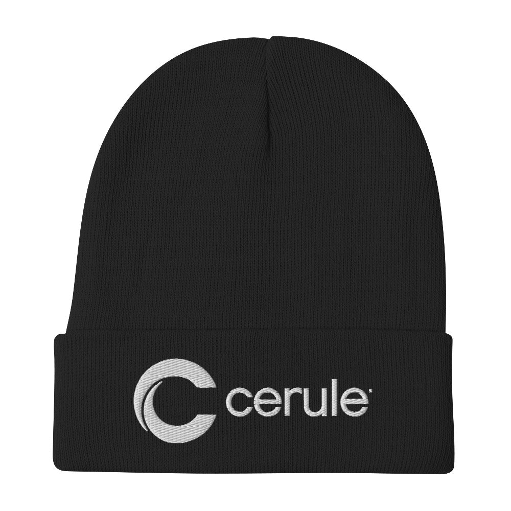 Beanie - "Cerule" Embroidered Black