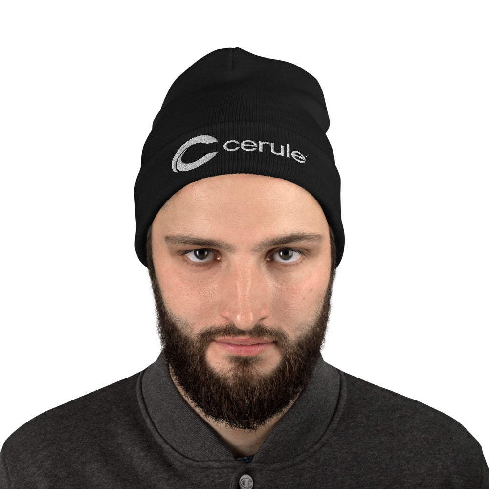 Beanie - "Cerule" Embroidered Black