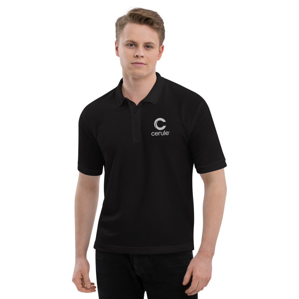 Men's "Cerule Embroidered" Polo - Black