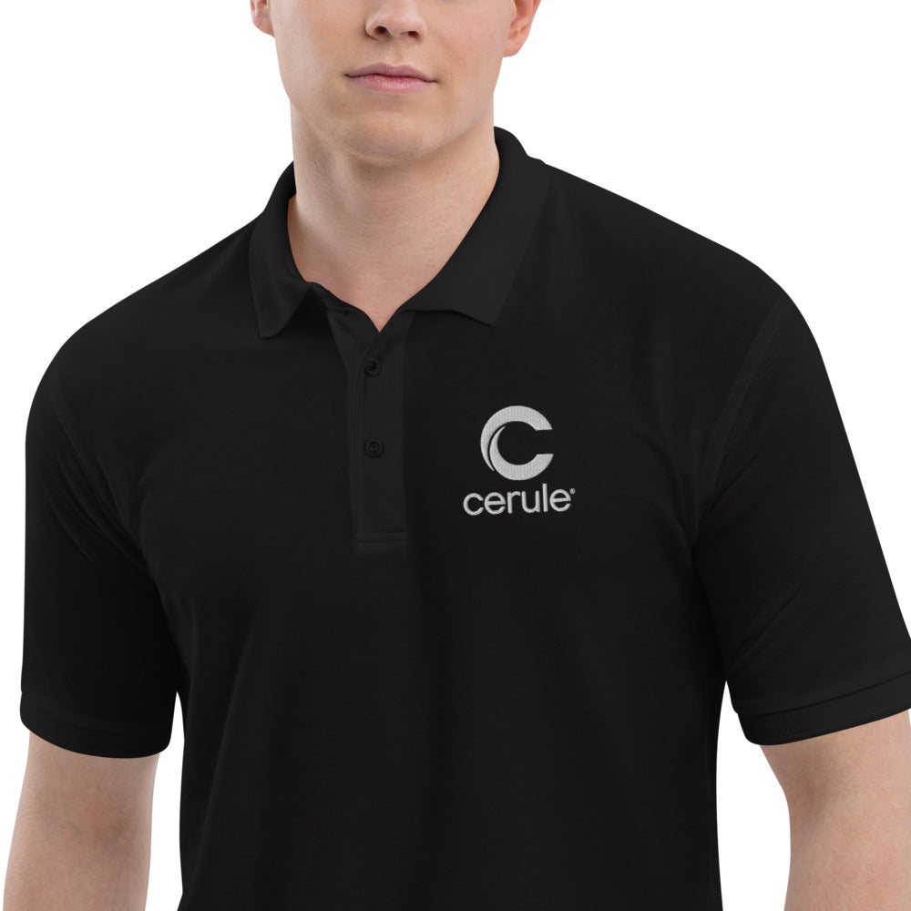 Men's "Cerule Embroidered" Polo - Black
