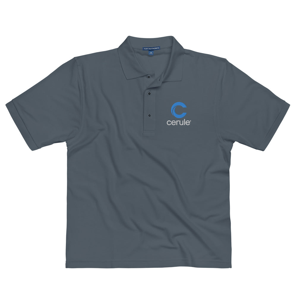 Men's "Cerule Embroidered" Polo - Grey
