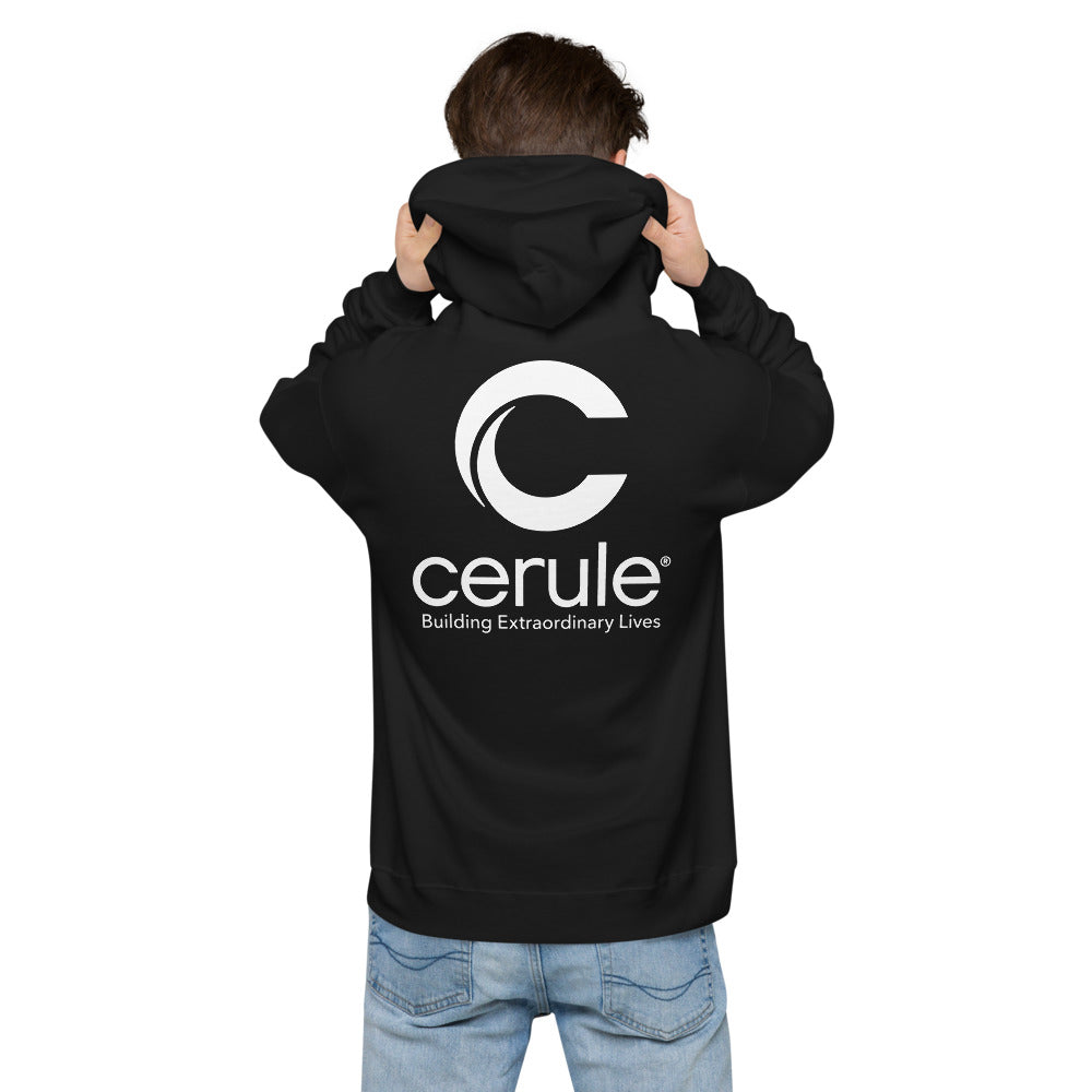 Cerule Unisex fleece hoodie - Black