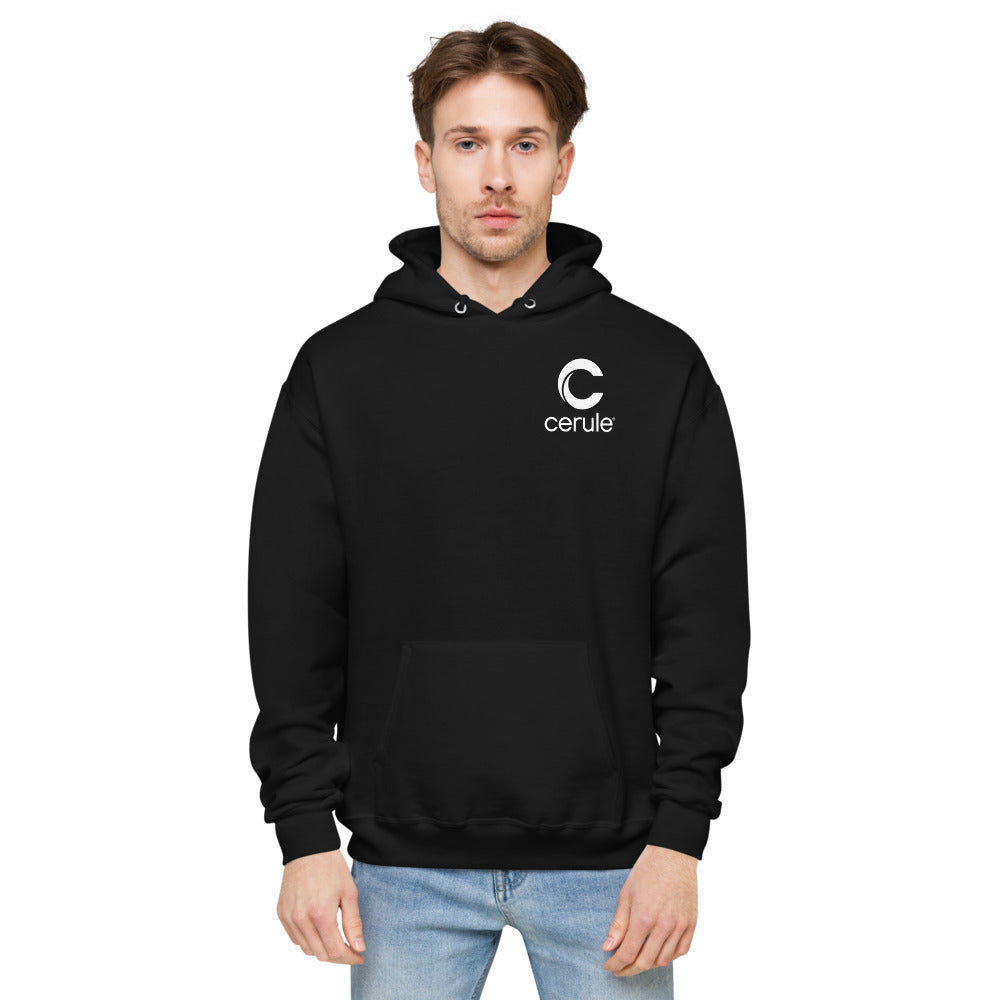 Cerule Unisex fleece hoodie - Black