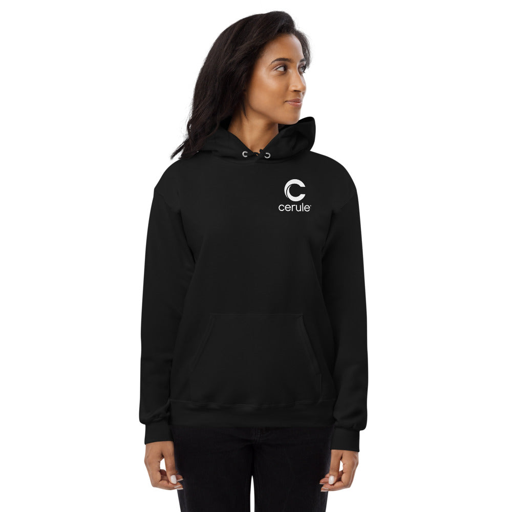 Cerule Unisex fleece hoodie - Black
