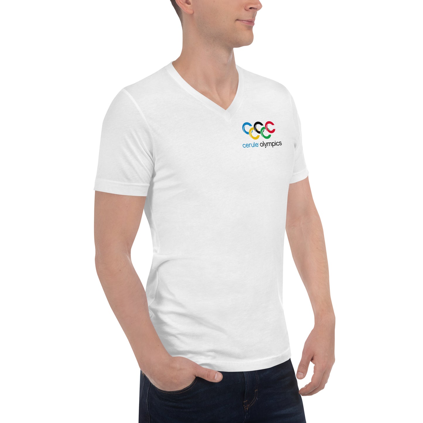 Cerule Olympics - Olympian in Action - V-Neck
