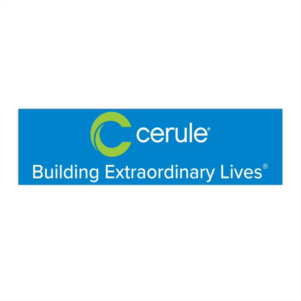 Cerule Bumper Stickers - Building Extraordinary Life - Blue