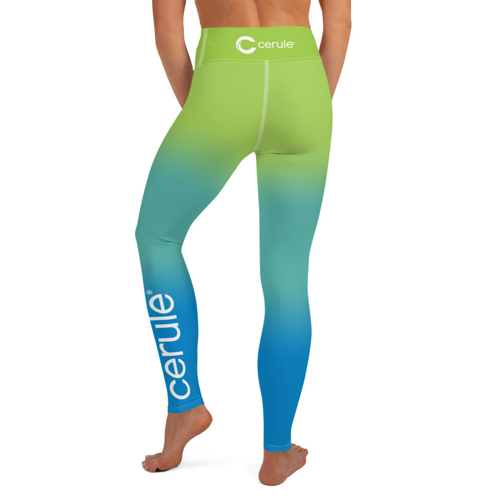 Women's Yoga Leggings - Blue/Green