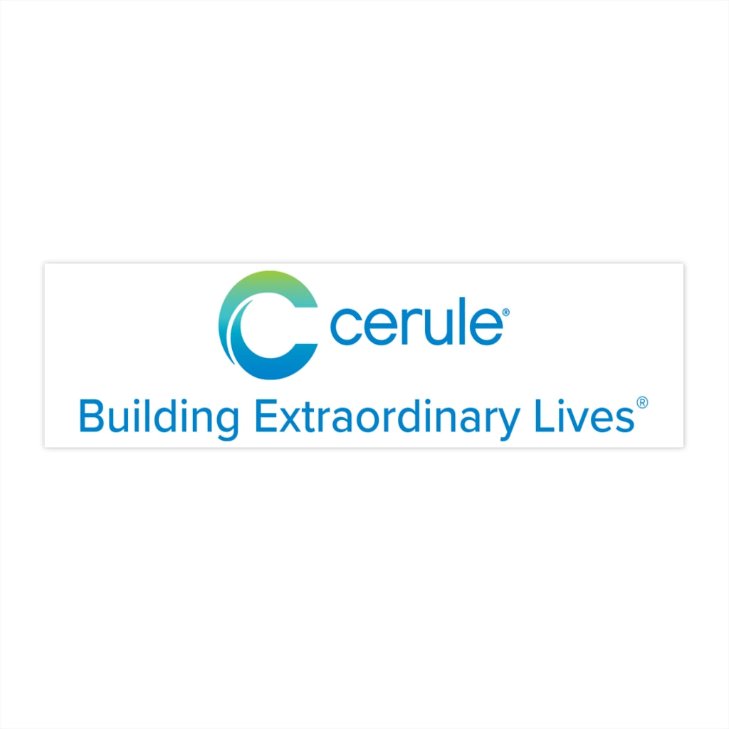 Cerule Bumper Stickers - Building Extraordinary Life - White
