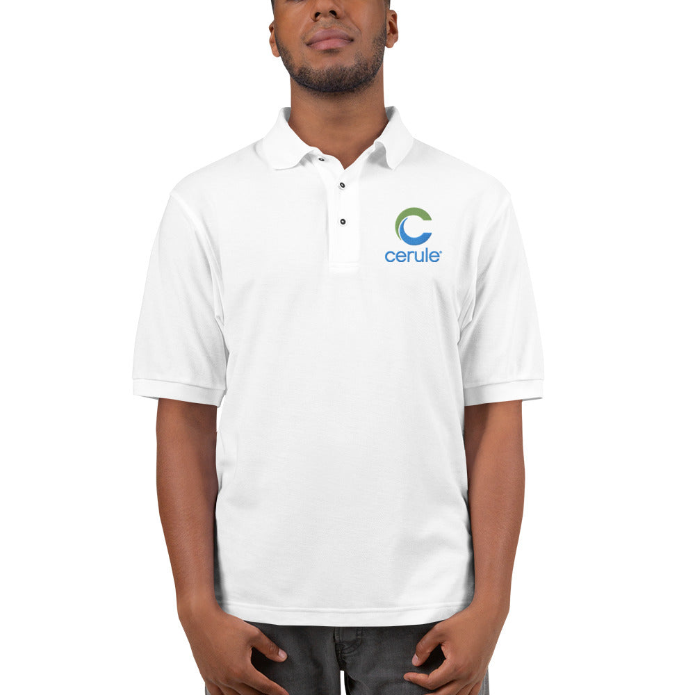 Men's "Cerule Embroidered" Polo - White