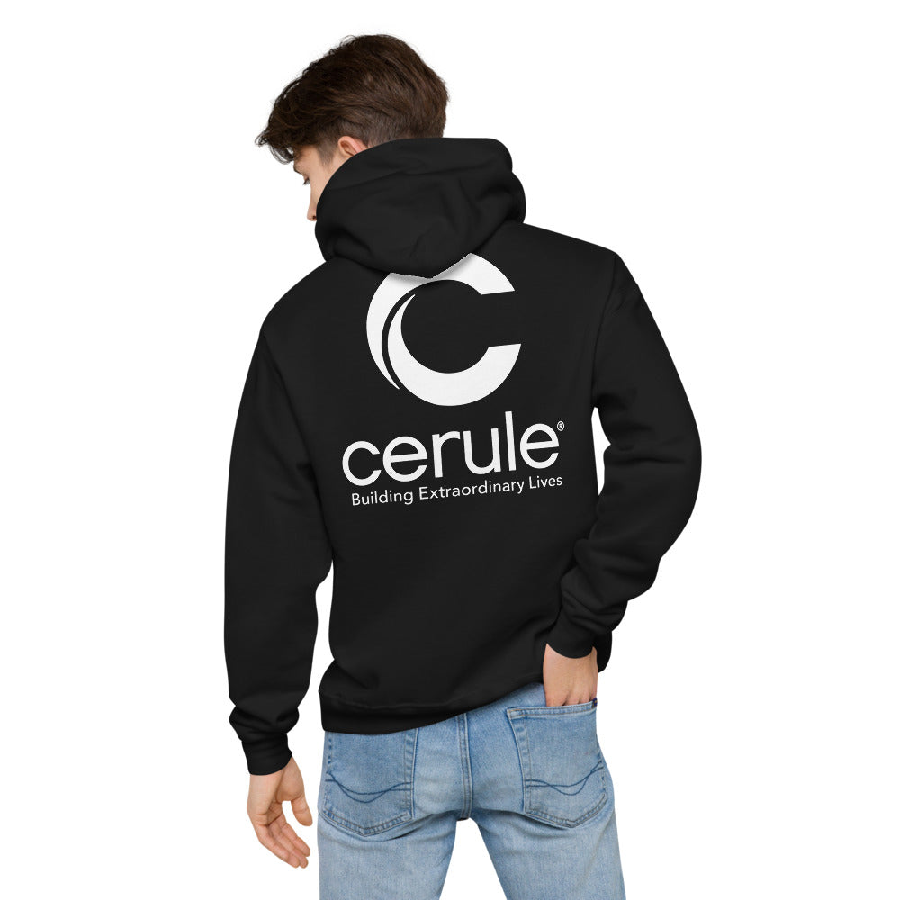 Cerule Unisex fleece hoodie - Black